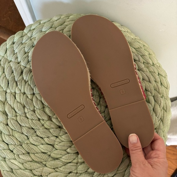 AEROSOLES Paramus Red Leather Twist Strap Slip On Flat Espadrille Sandals NWOB - Picture 7 of 7